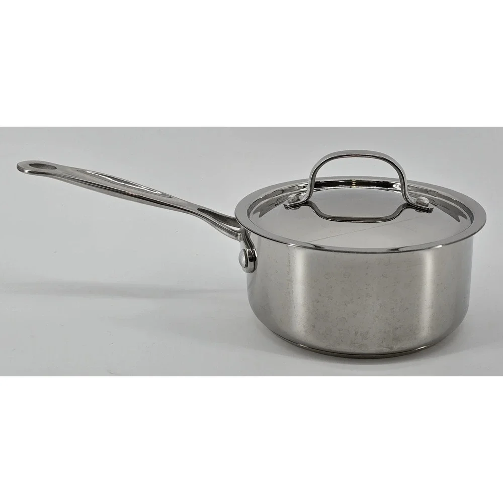 Cuisinart Stainless Steel 1.5 Qt. Saucepan With Lid Model #719-16 Cookware EUC